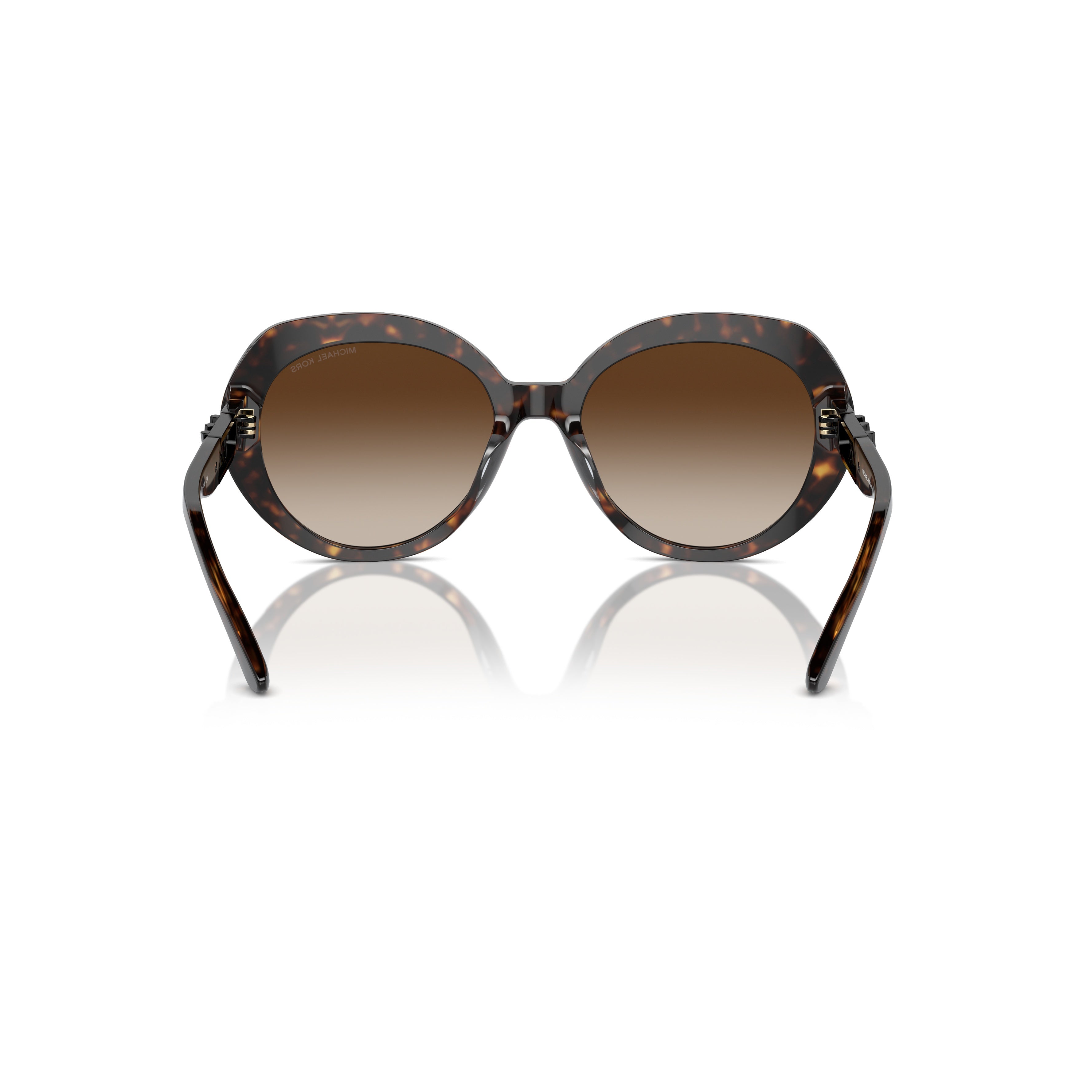 0mk2214u Oversized Round Sunglasses with Tortoiseshell Frame