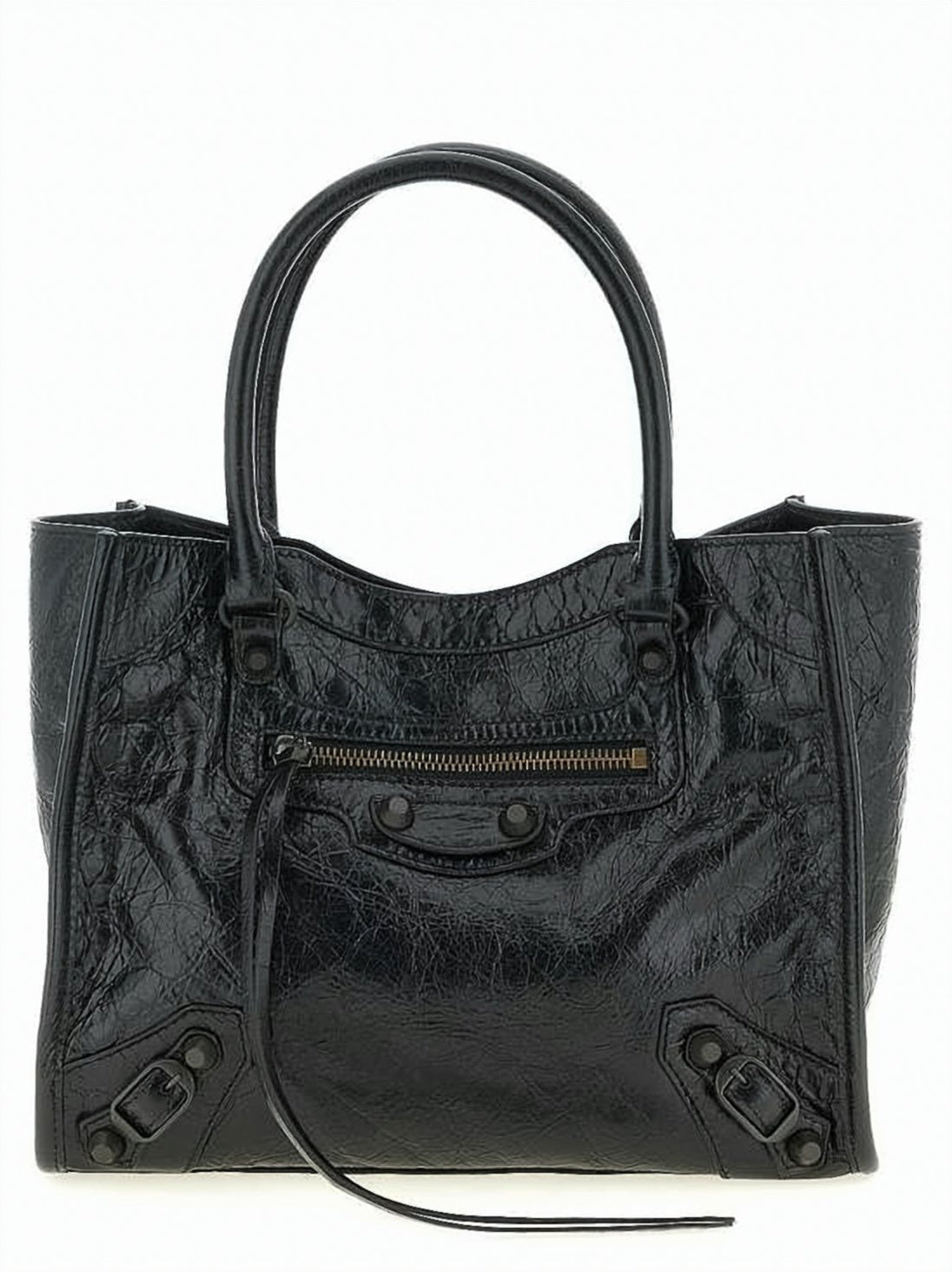 Elongated Shoulder Bag in Textured Lambskin
