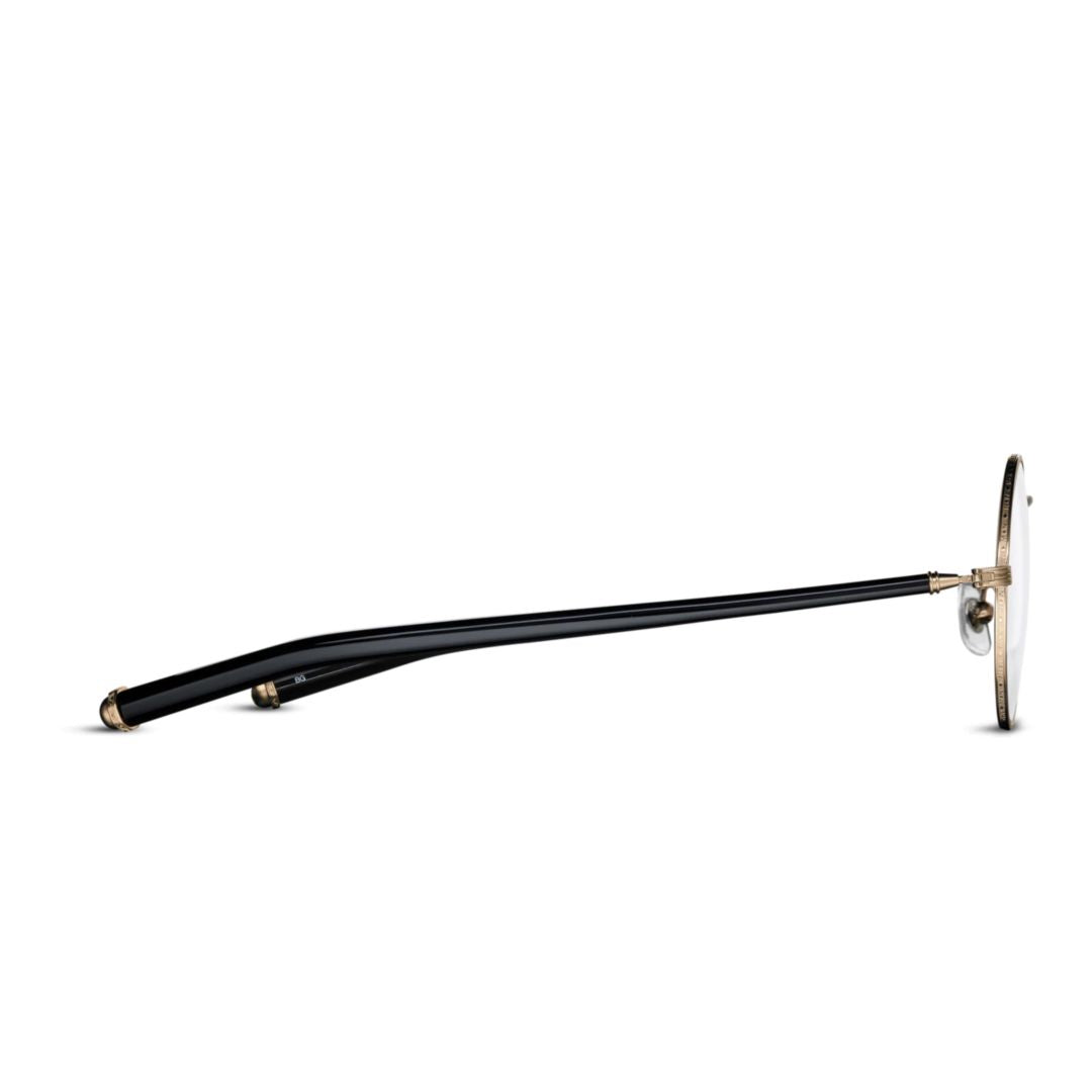 M3119 Round Frame Eyeglasses with Metallic Gold Rim
