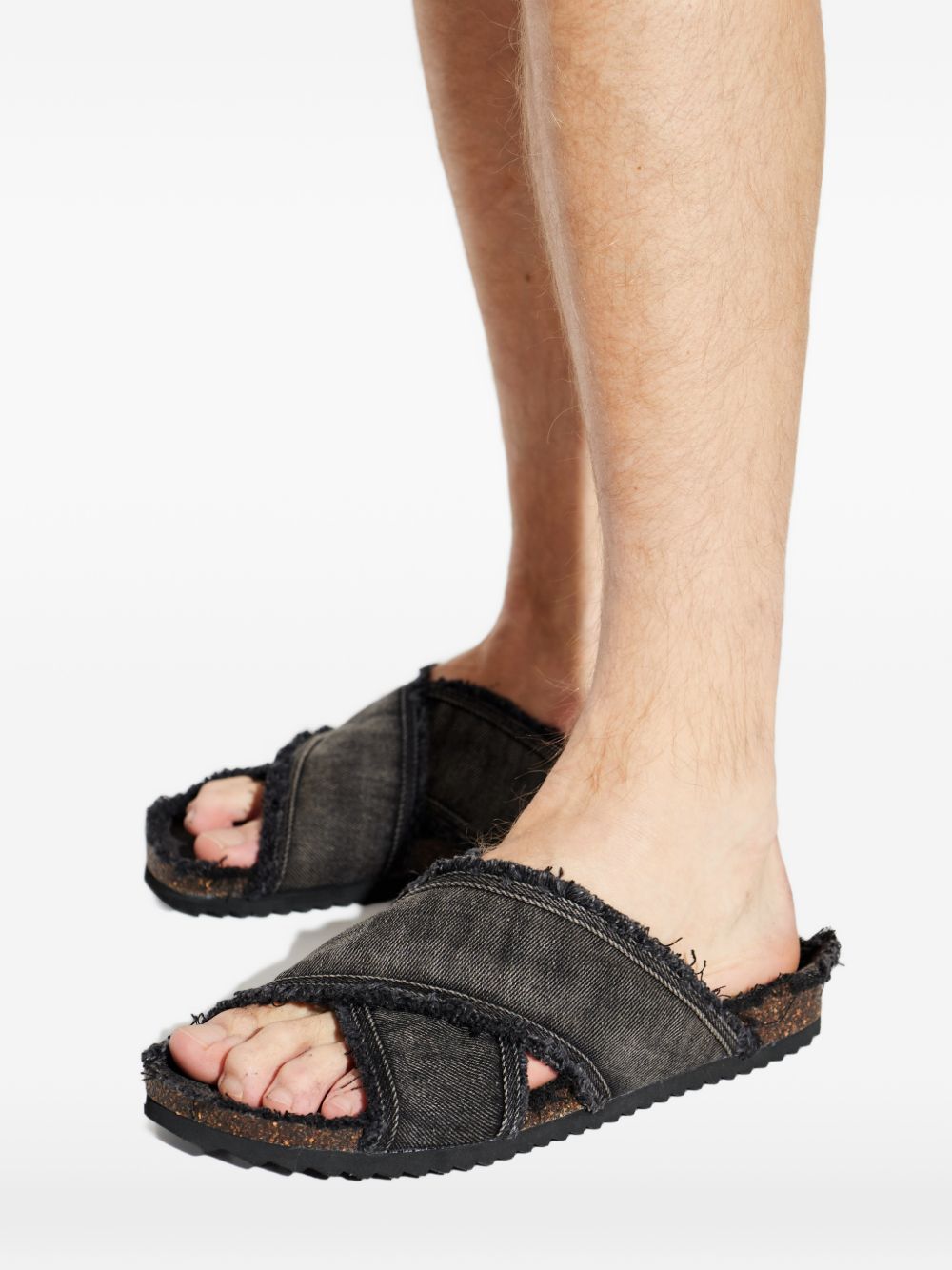 Slip-On Sandals With Crisscrossing Straps