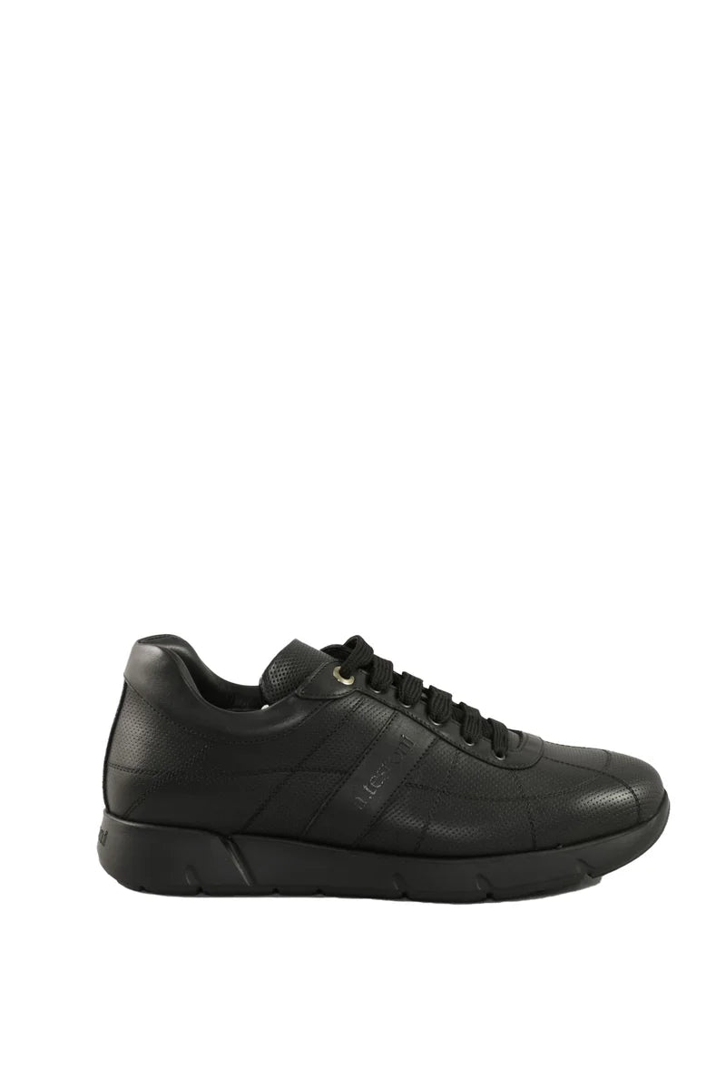 Leather Sneakers - Black