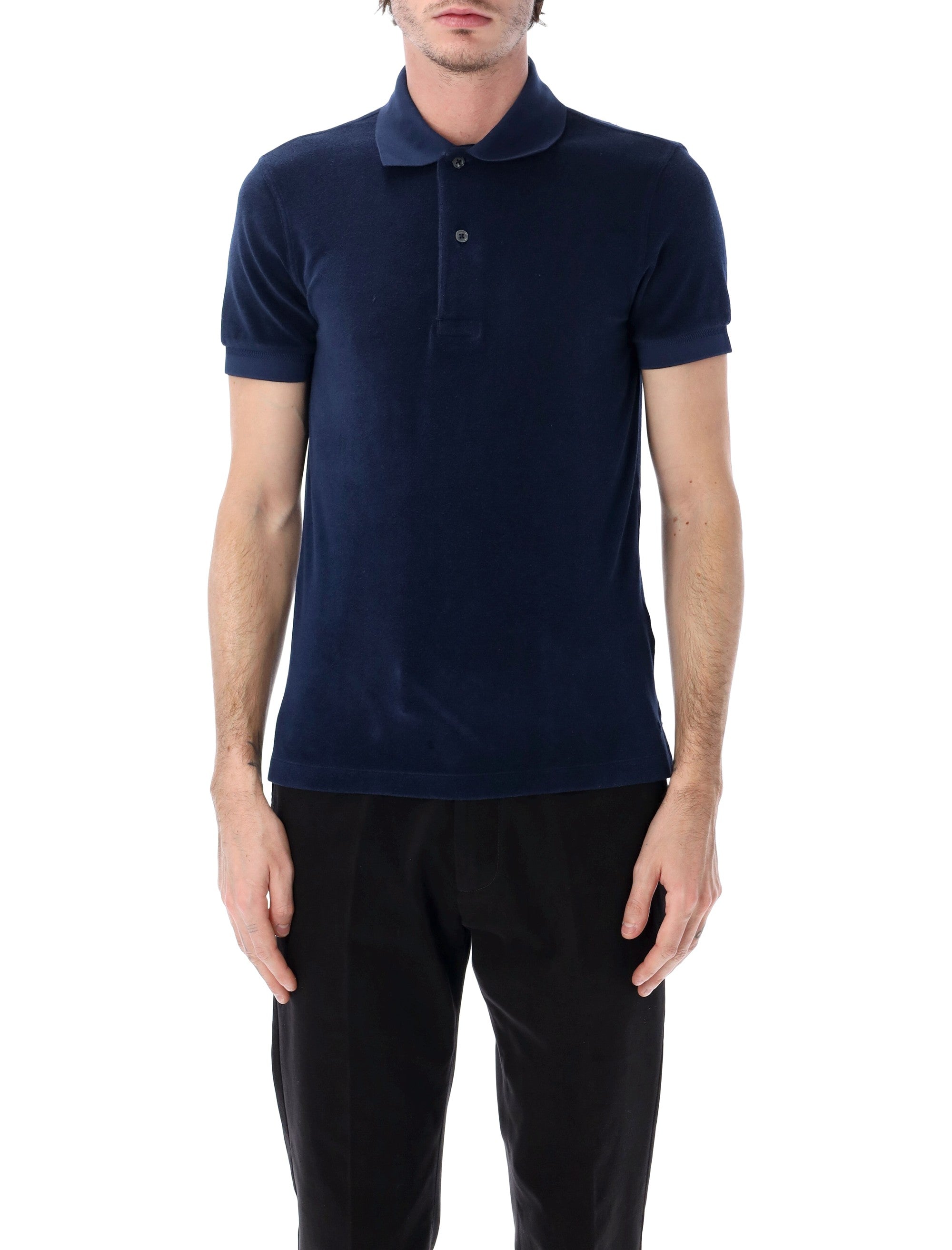 Cotton-Blend Towelling Polo
