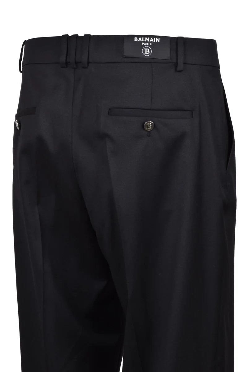 Classic Wool Trousers - Black