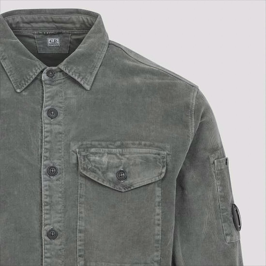 Soft Corduroy Fabric Shirt Jacket With Classic Collar