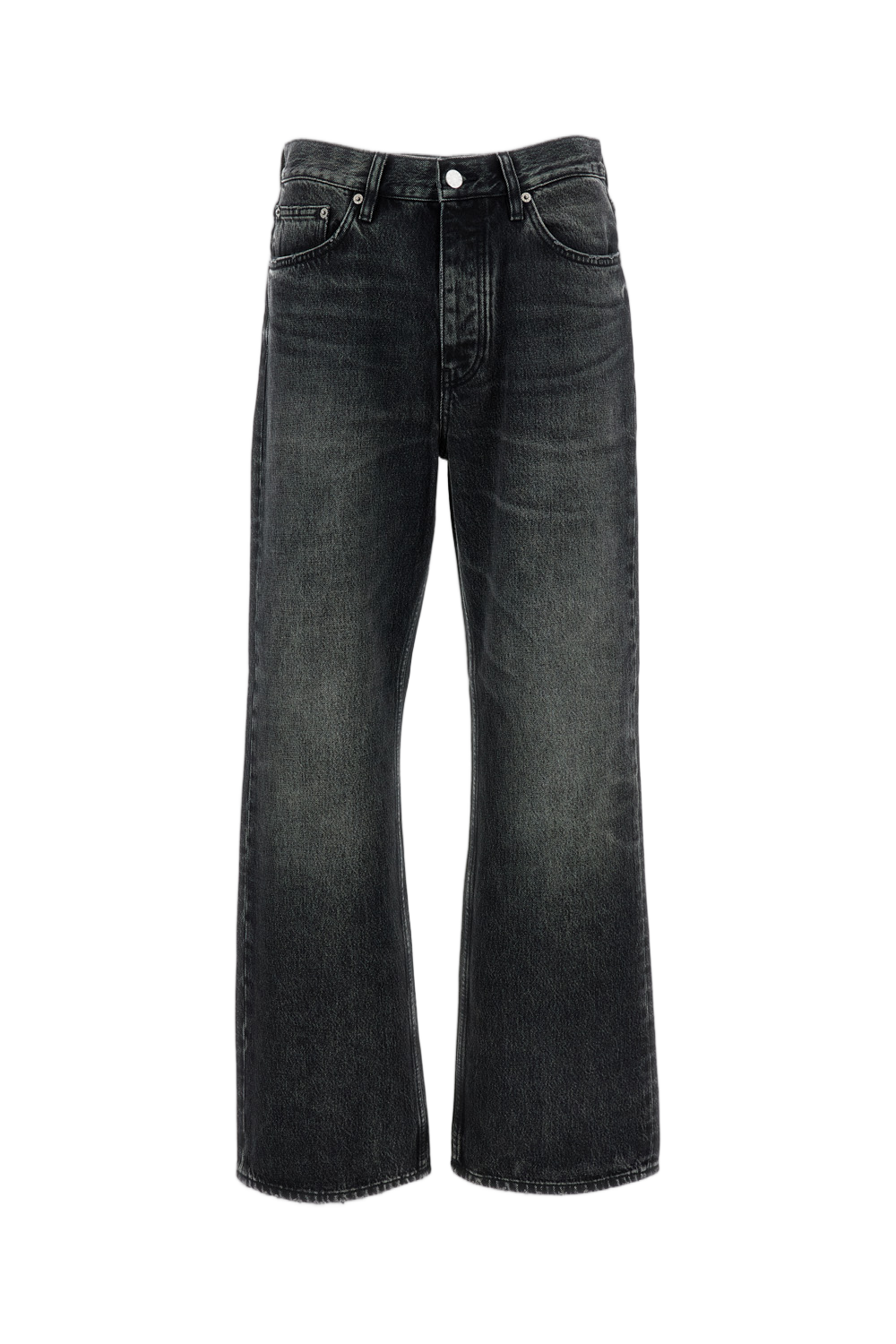 Black Relaxed Boot Raw Jeans