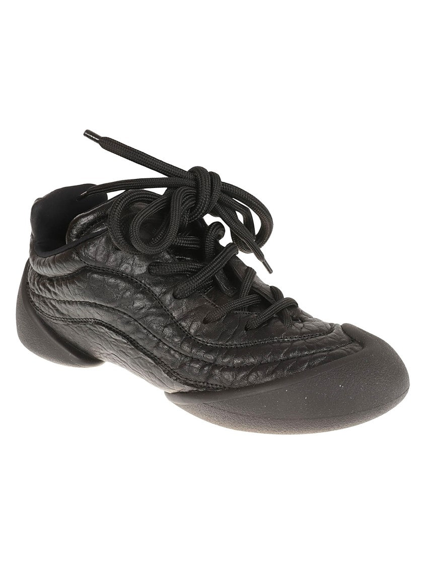 Textured Leather Sneakers