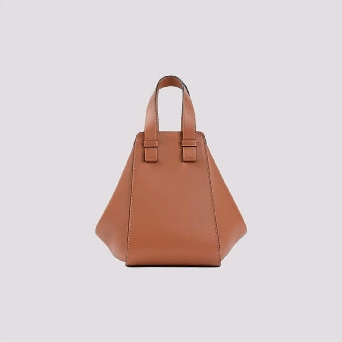 Trapezoidal Calf Leather Shoulder Bag