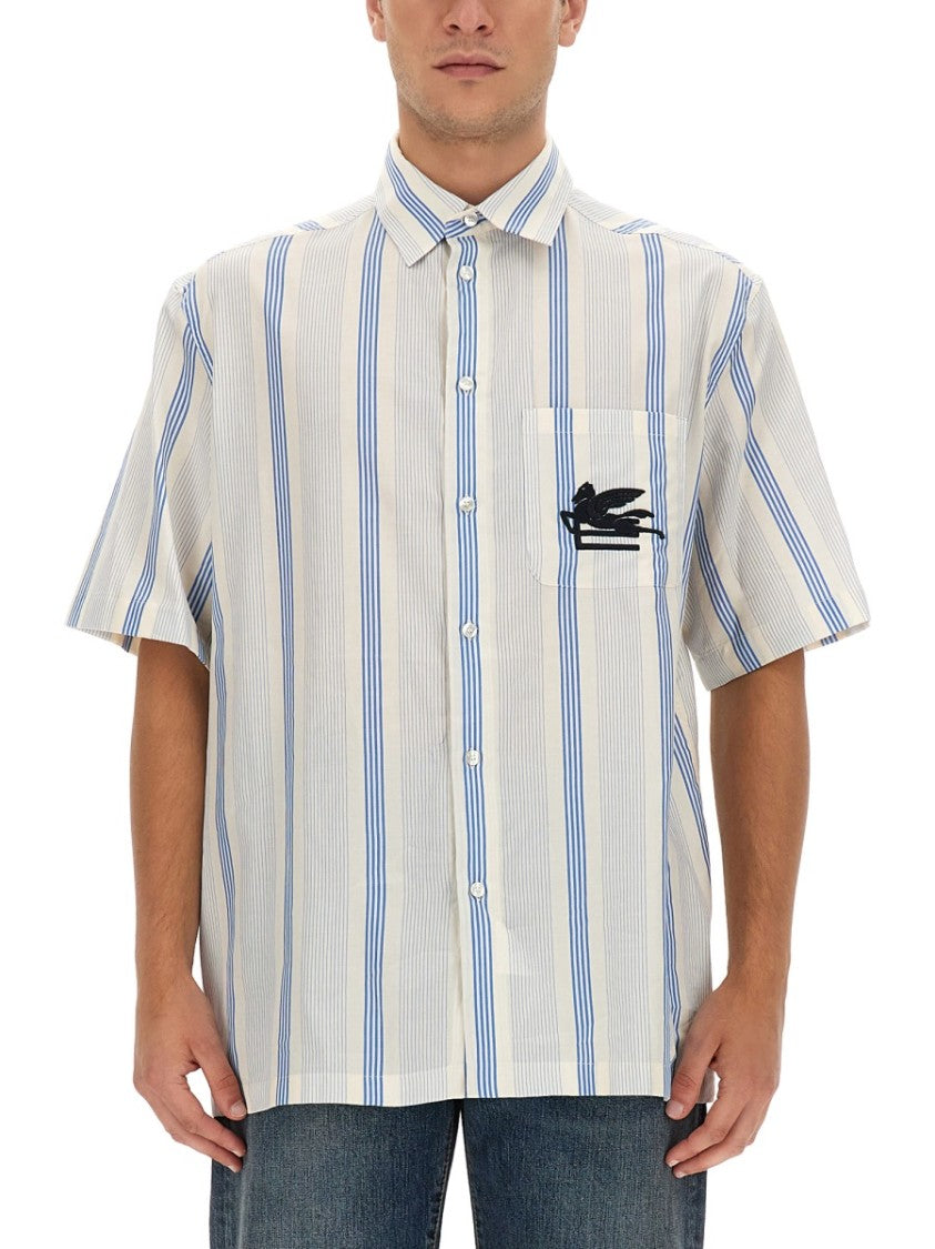 Vertical Striped Cotton Shirt