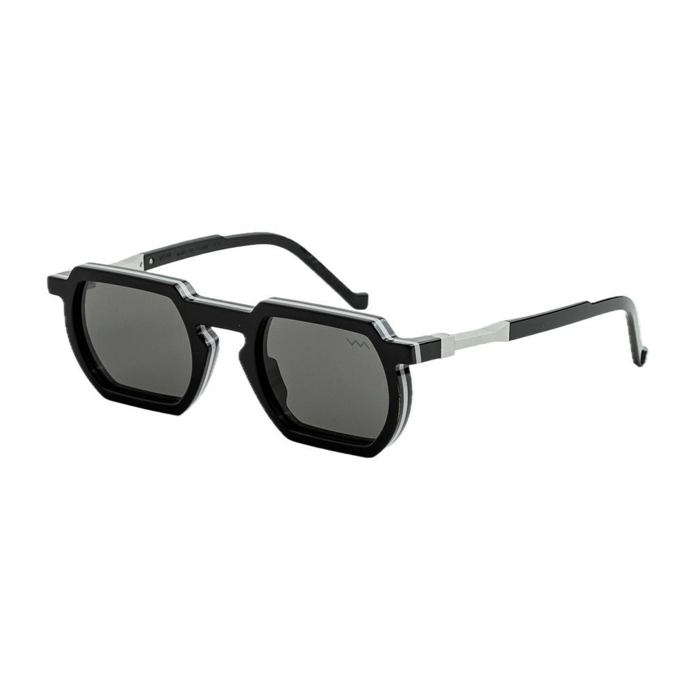 Wl0033 White Label Squared Geometric Black Bio-Acetate Sunglasses