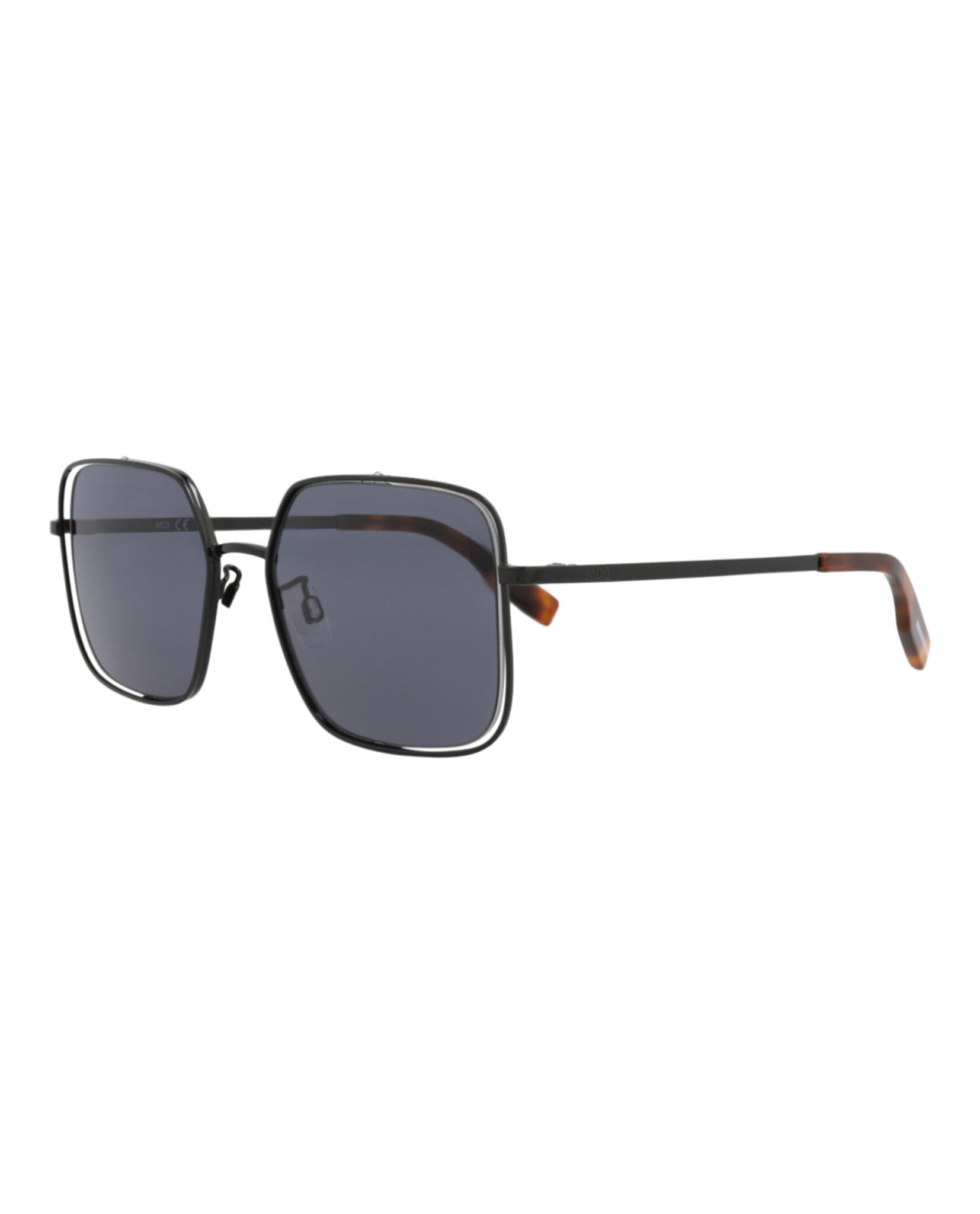 Square-Frame Metal Sunglasses
