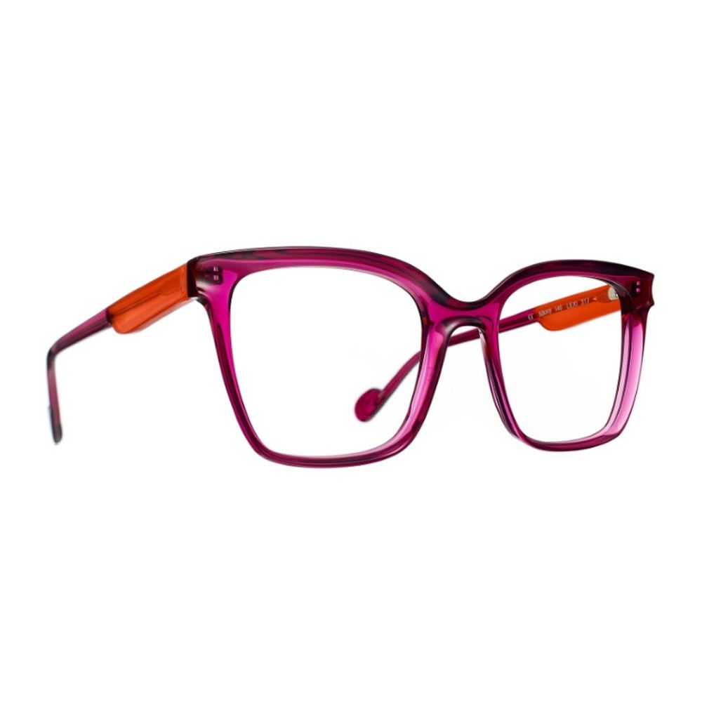 Square Optical Frames with Purple Acetate