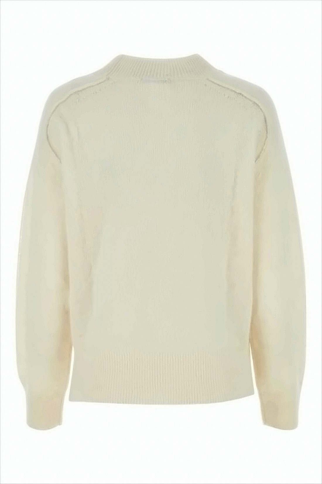 Cropped Alpaca Blend Sweater with Voluminous Sleeves