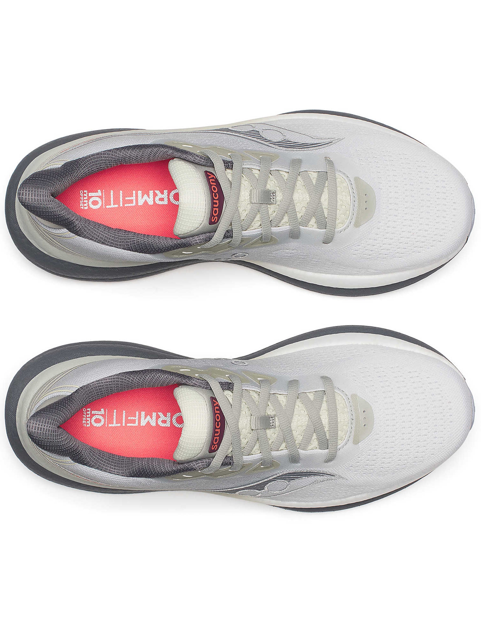 Light Grey Mesh Running Shoes with Cushioned Midsole
