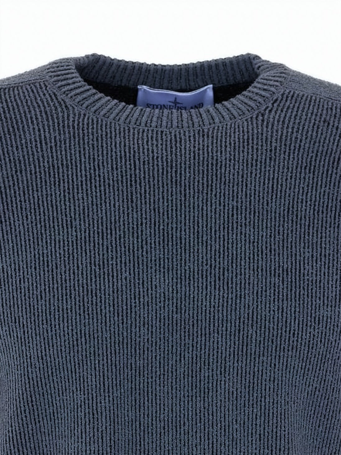Textured Ribbed Knit Crewneck Jumper