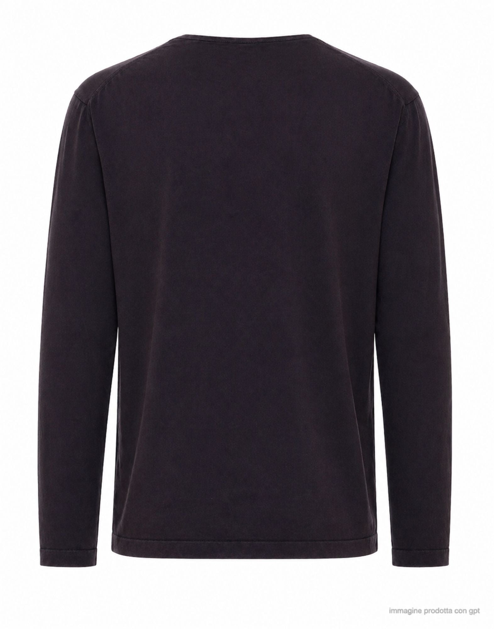 Dark Brown Lightweight Cotton Long Sleeve Top