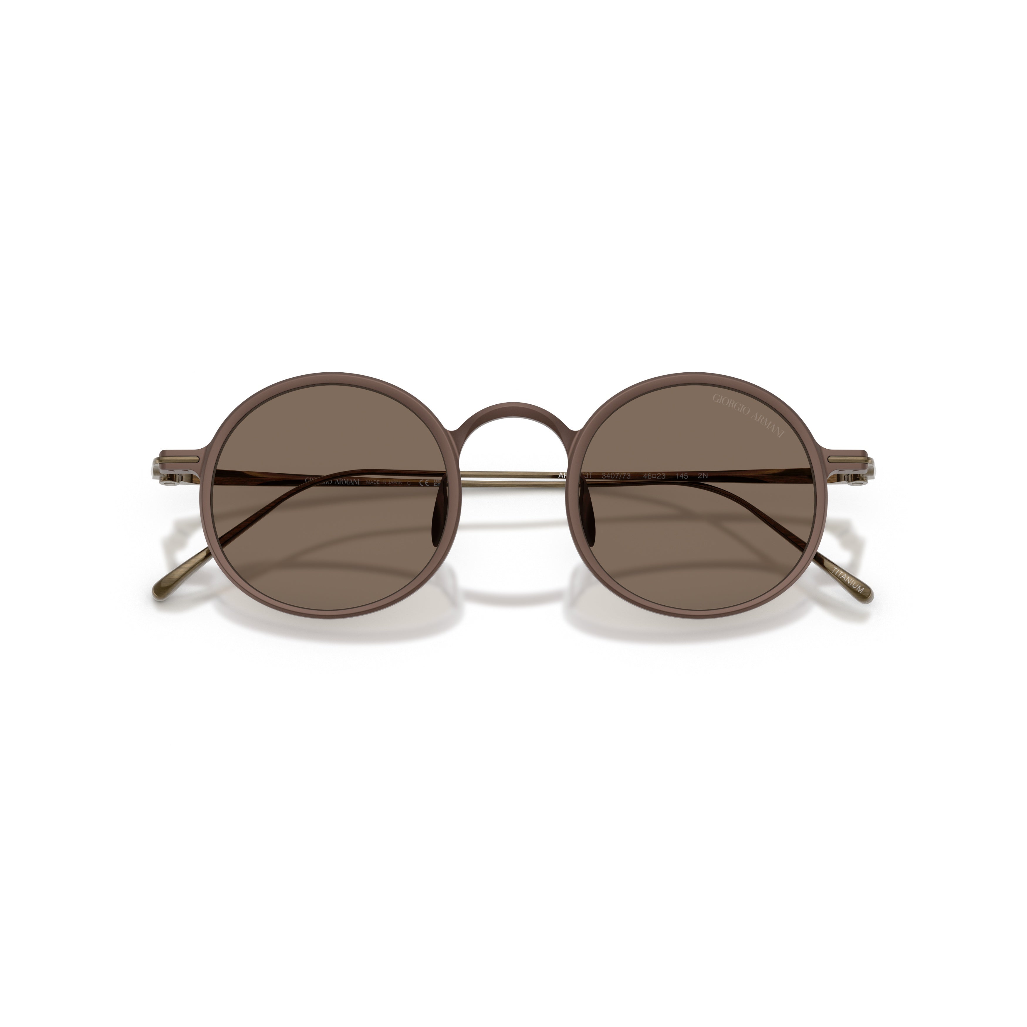 0ar6173t Round Titanium Sunglasses with Tinted Lenses