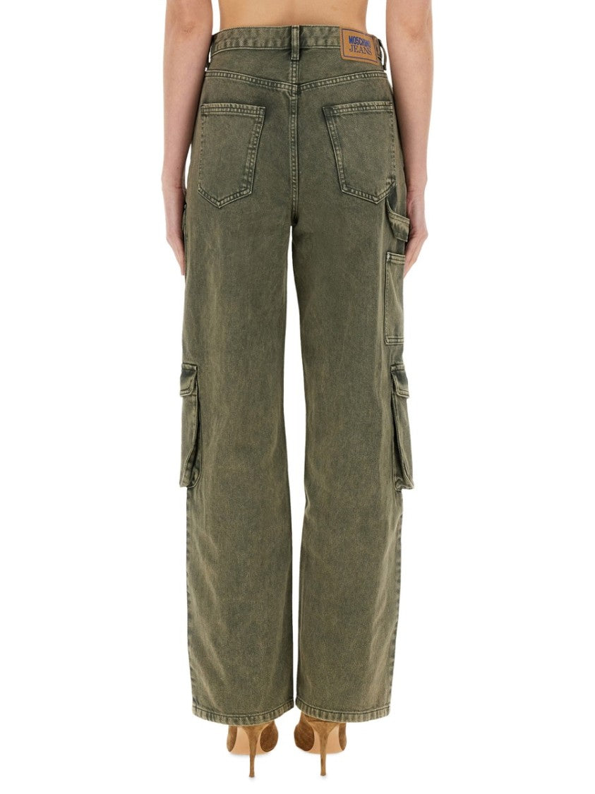 Wide Fit Cargo Jeans