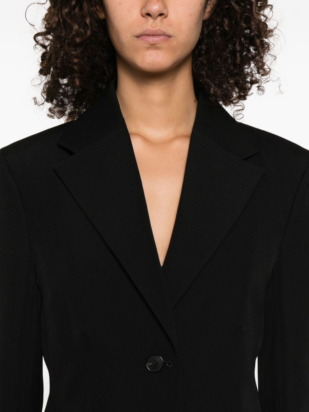 Notched Lapel Black Jacket