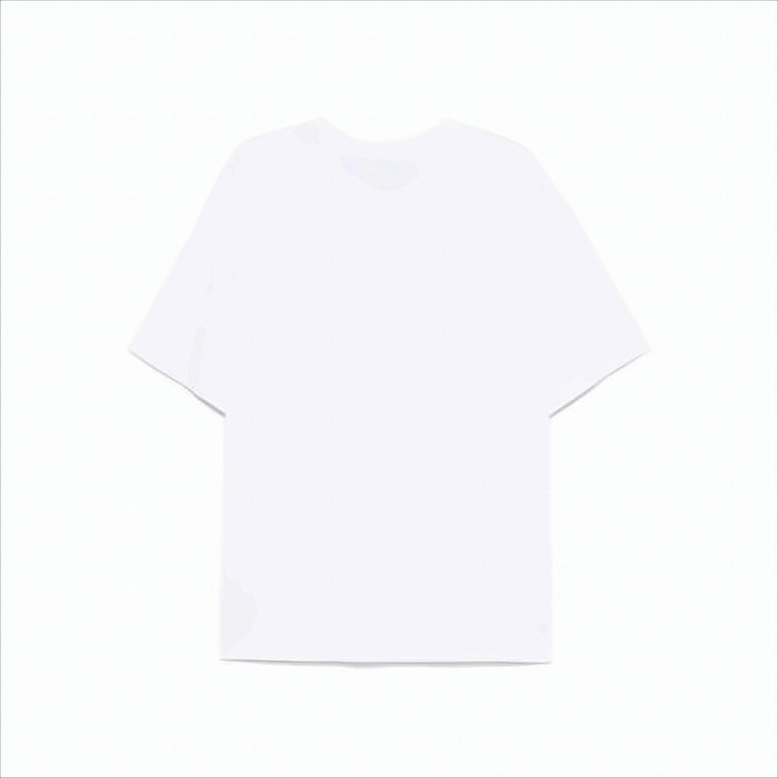 Minimalist White T-Shirt with Bold Black Logo