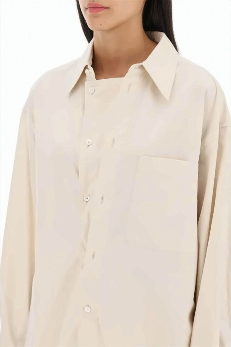 Relaxed Fit Cotton Shirt with Classic Collar