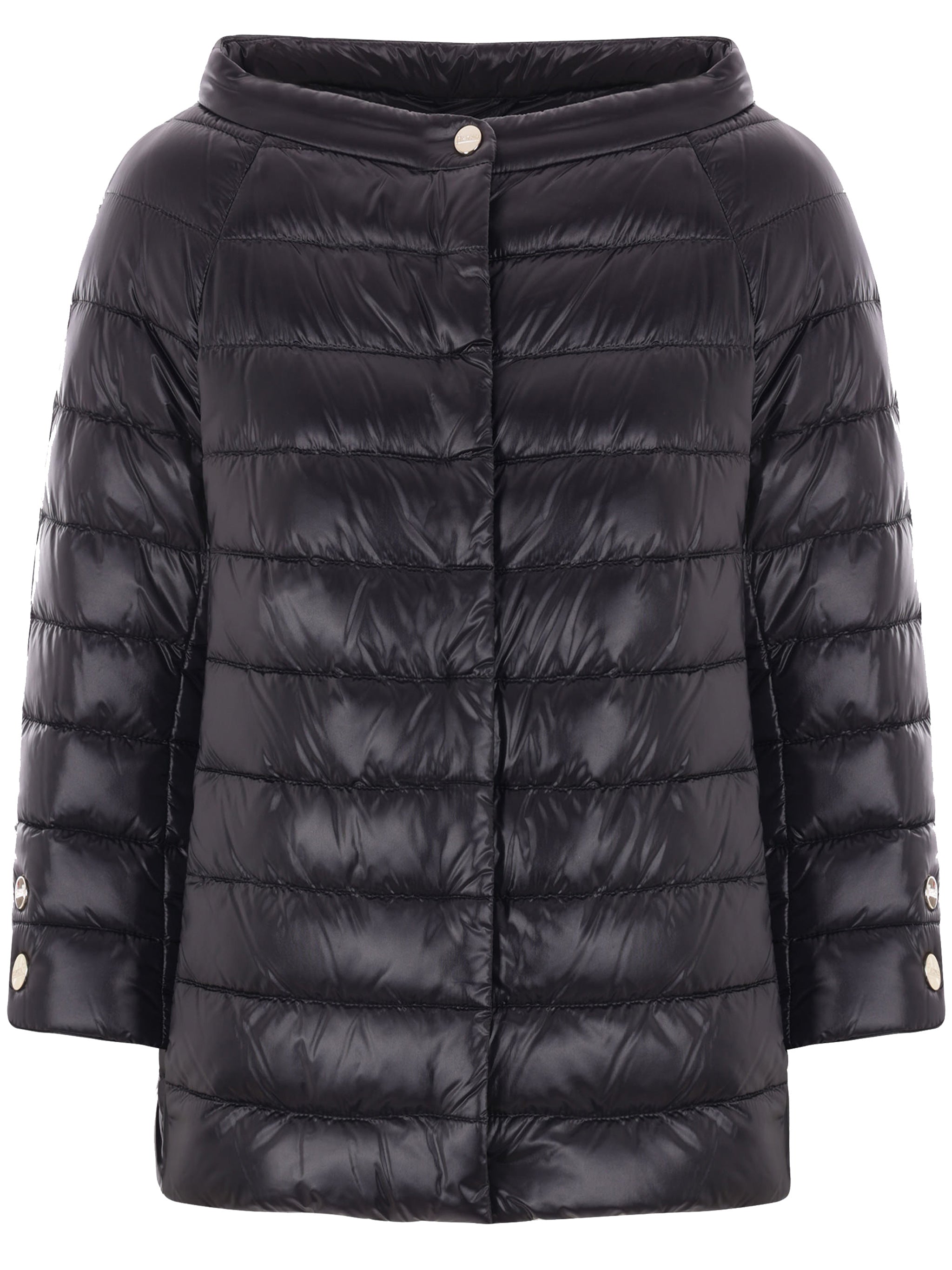 Neutral Piumino Egg-Shaped Petal Sleeve Jacket