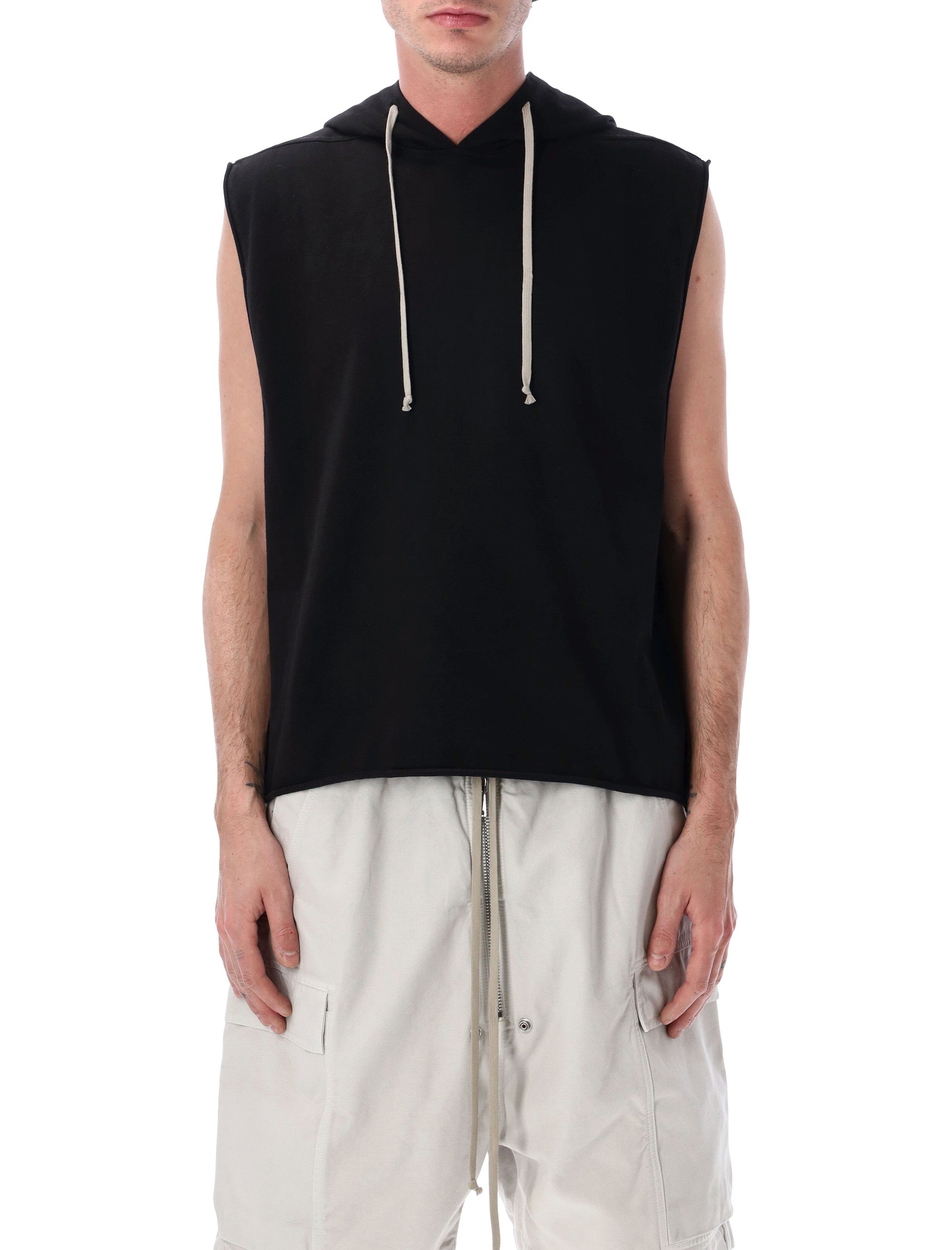 Fleece Sleeveless Hooded Tunic