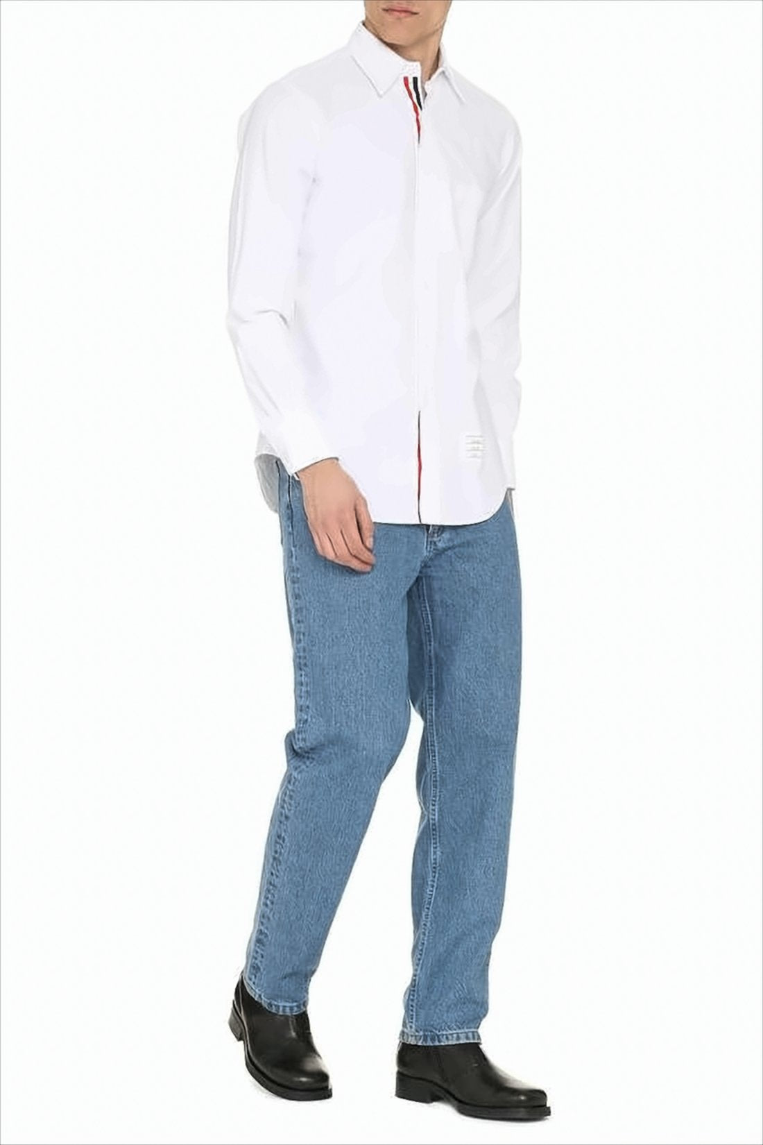 Classic Button-Down Long-Sleeve Shirt with Tailored Fit