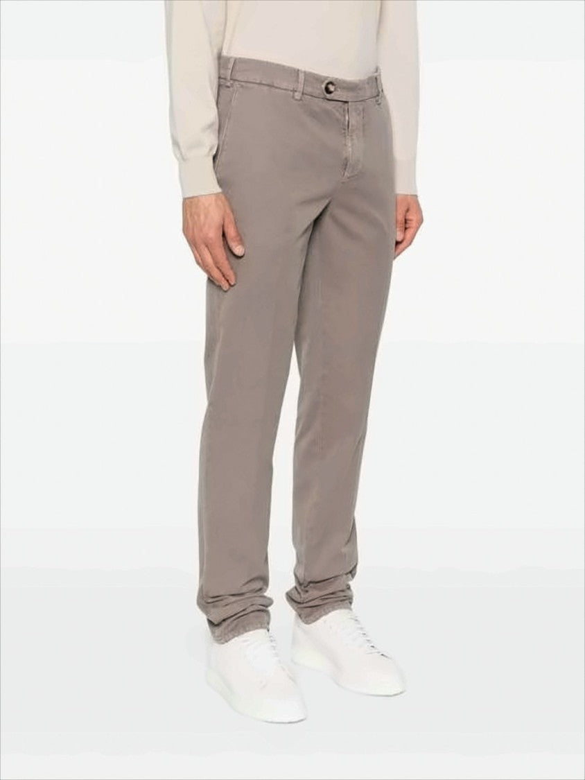 Tailored Straight Pants with Mid-Rise Waist