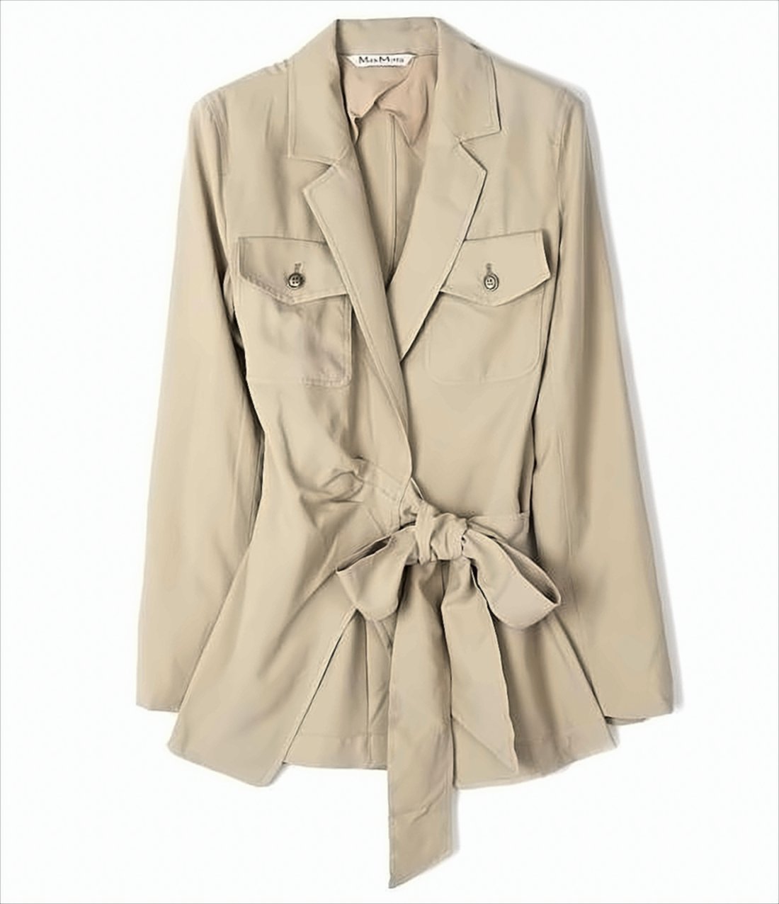 Tailored Silk Jacket with Notched Lapel