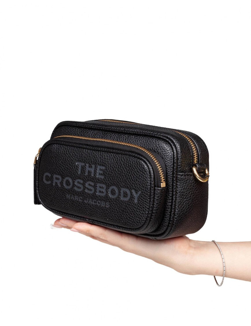 The Crossbody Tote Leather Bag Black Color