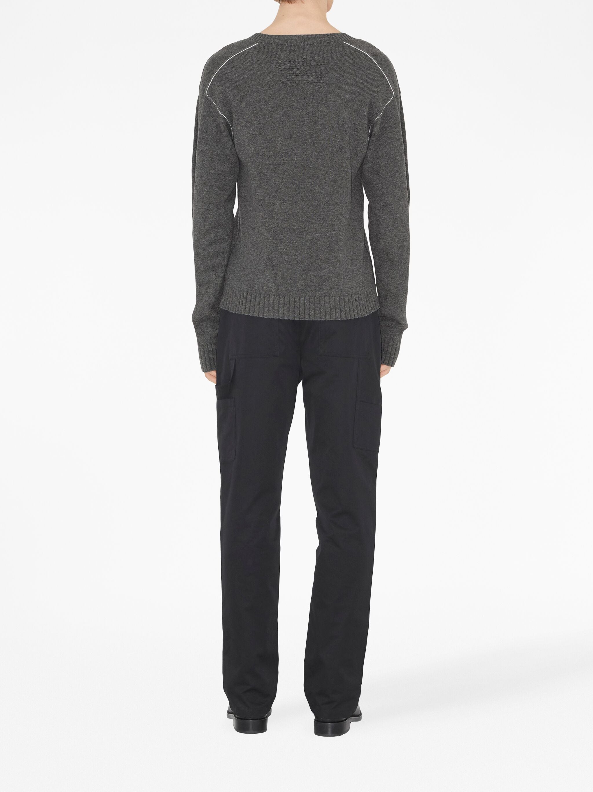Denton Straight-Leg Black Cotton Trousers