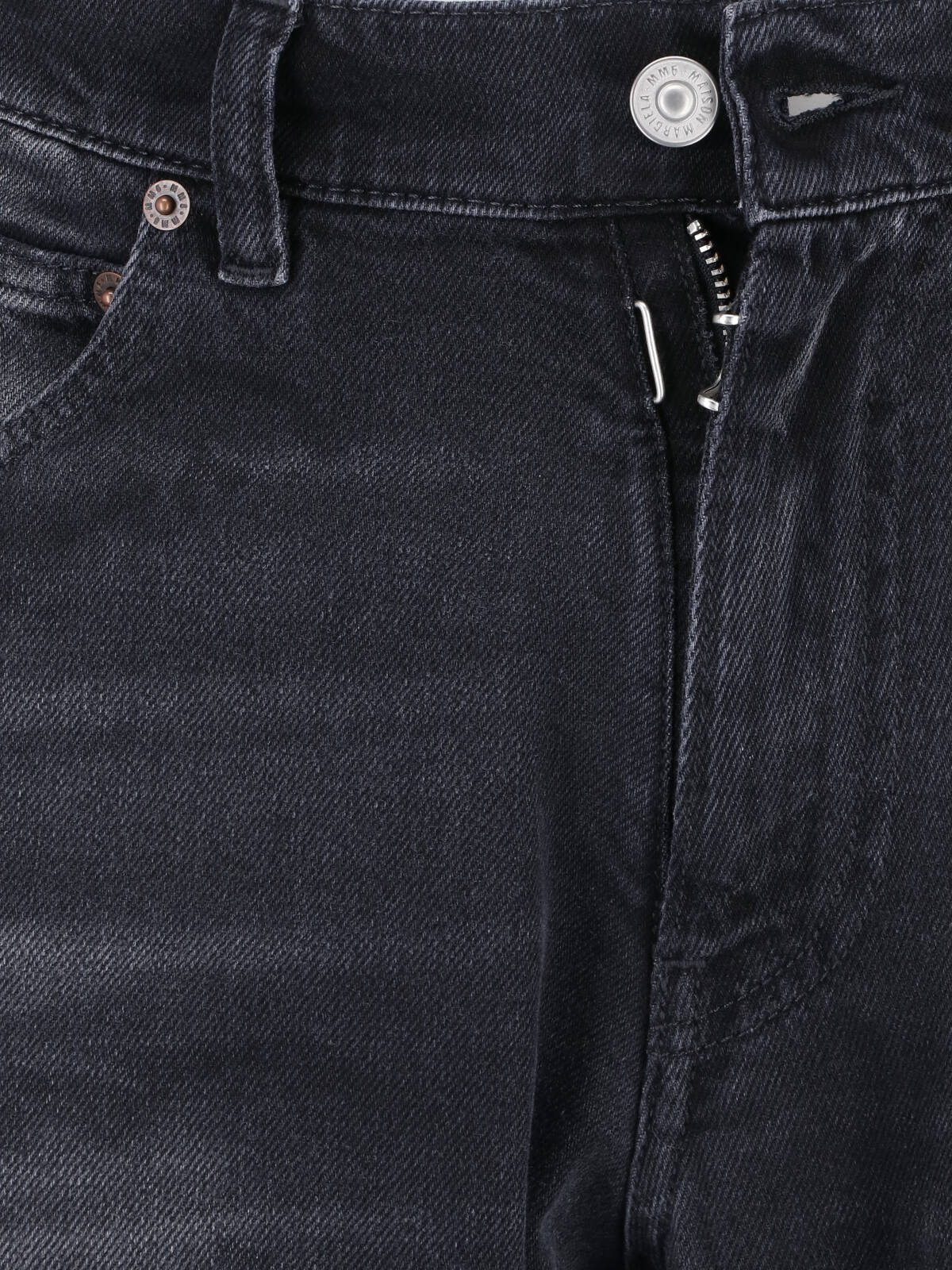 Black Straight Leg Textured Jeans
