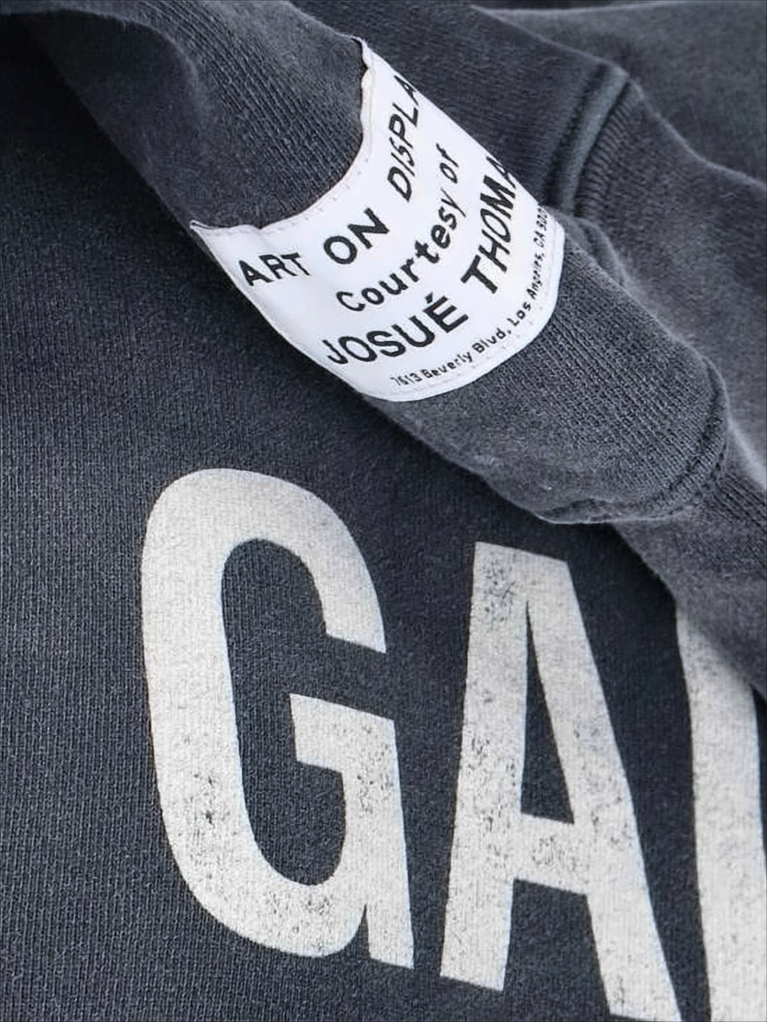 Painted Logo Pullover Hoodie with Distressed Finish