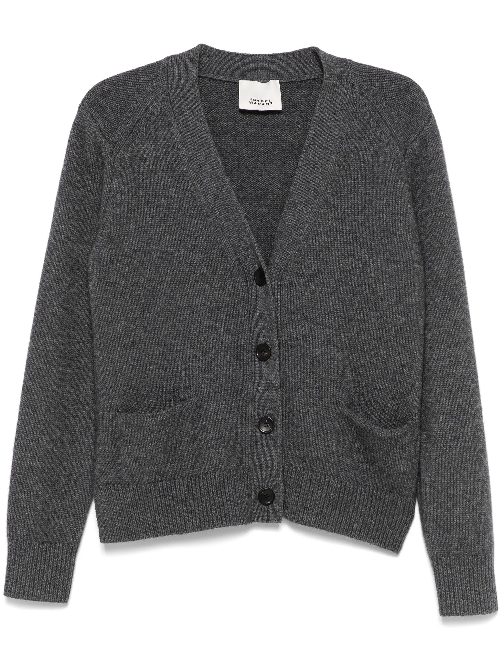 Grey Brat V-Neck Knitted Cardigan
