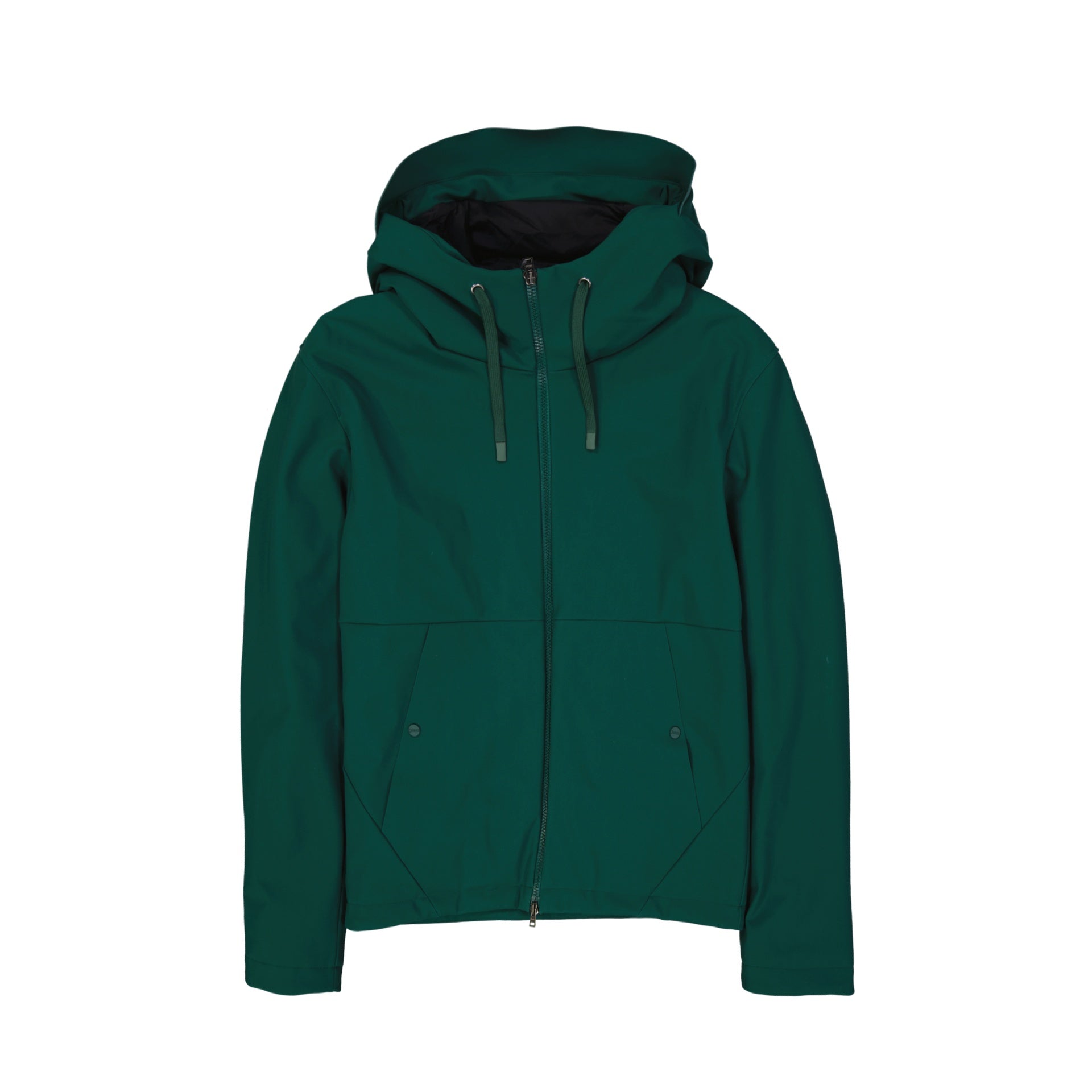 Down Hooded Jacket With Drawstring Hood