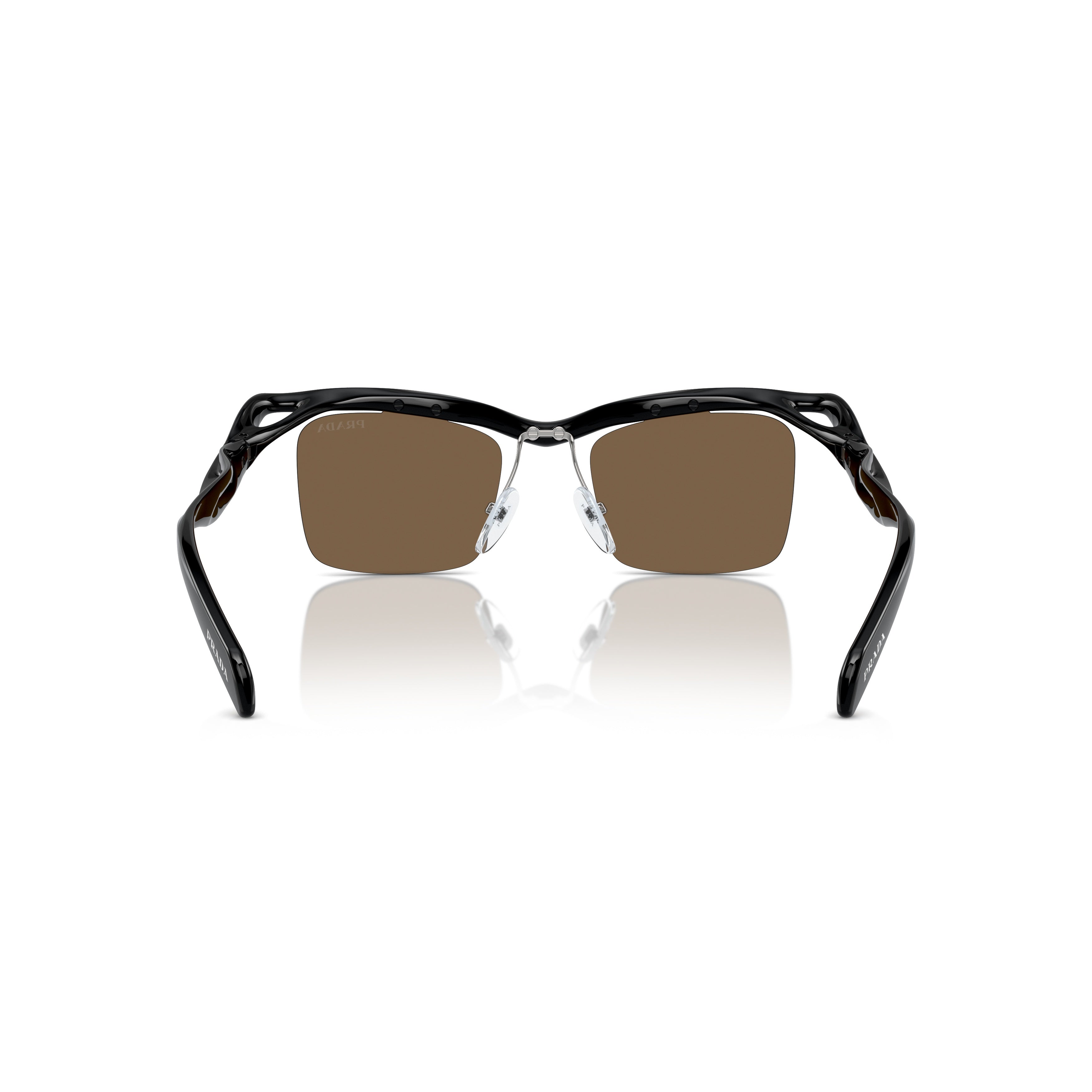 0pr A15s Sculptural Black Nylon Sunglasses