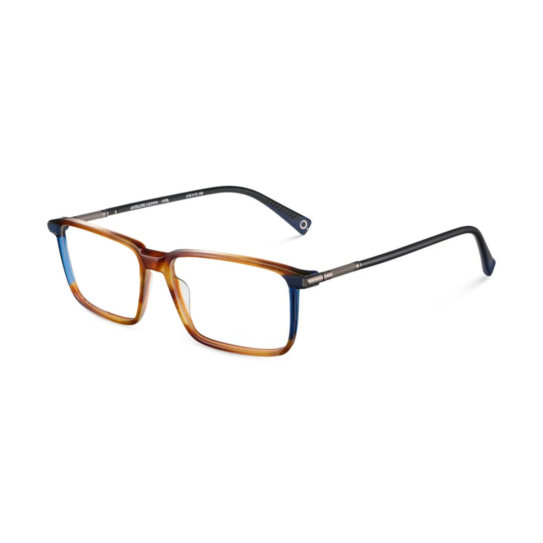 Antelope Canyon Gradient Acetate Rectangle Eyeglasses with Sleek Metal Arms