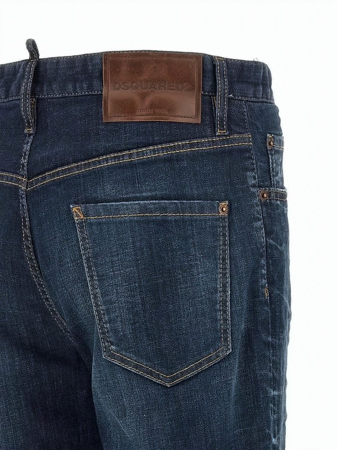 Straight-Leg Blue Denim Pants