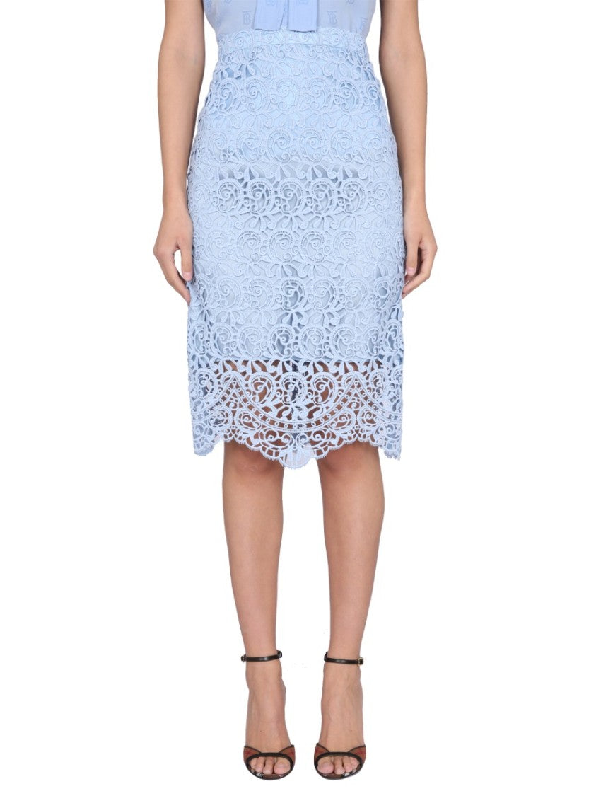 Elegant Lace Midi Skirt