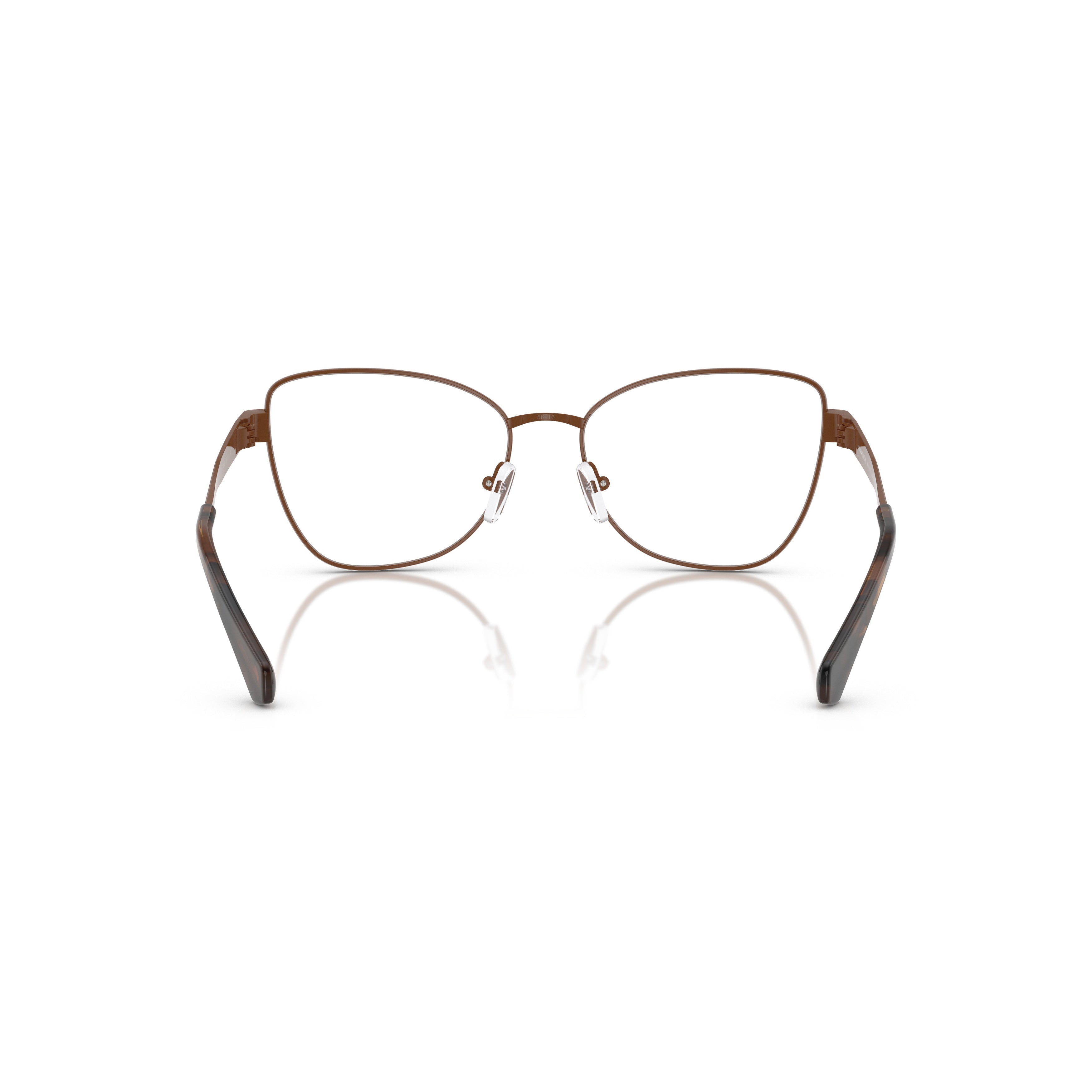 0mk3085 Sleek Tortoiseshell-Patterned Metal Frame Eyeglasses