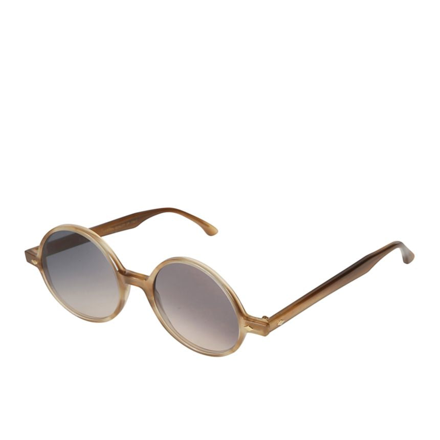 Rondo Gradient Tinted Round Sunglasses with Translucent Frame
