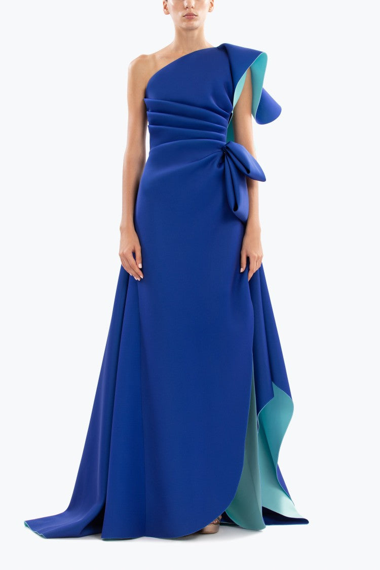 Double Faced Scuba Long Dress