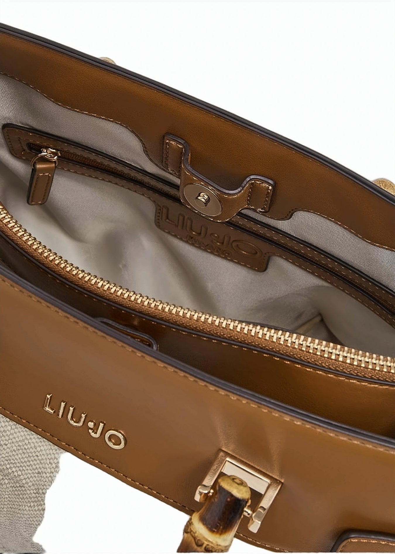 Jute Handle Medium Handbag