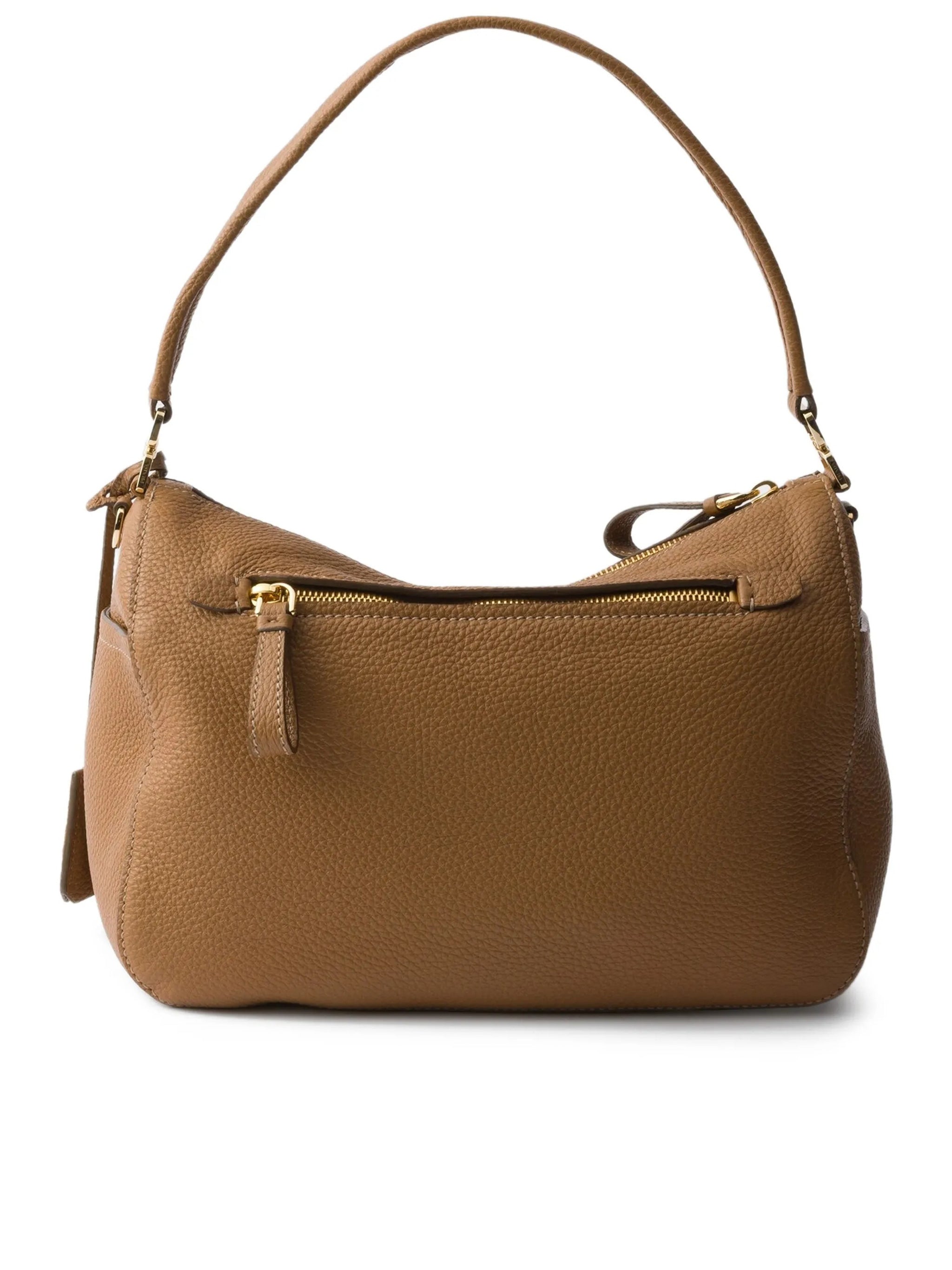 Rich Brown Sacca Pebbled Handbag