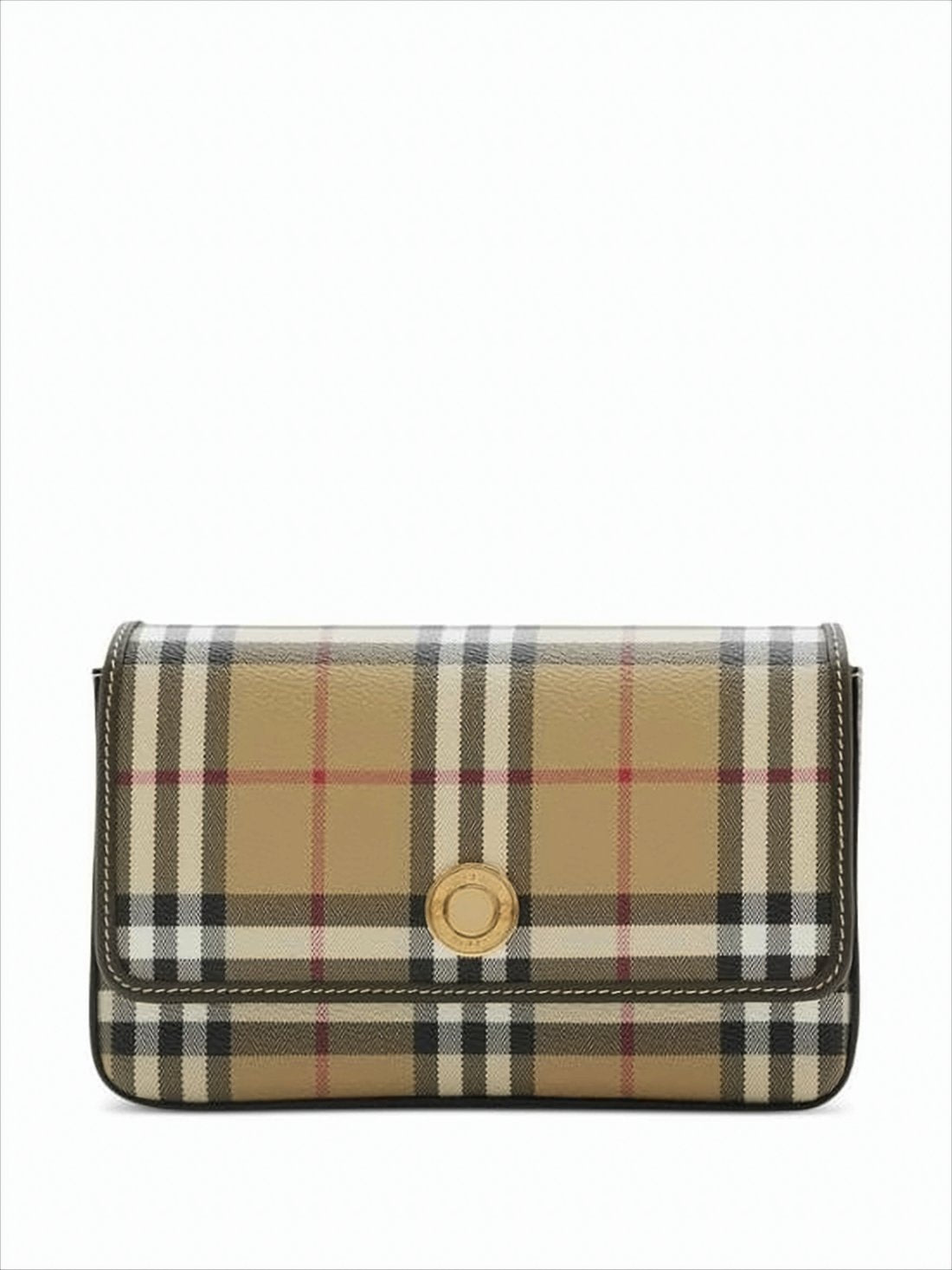 Classic Check Pattern Structured Crossbody Bag