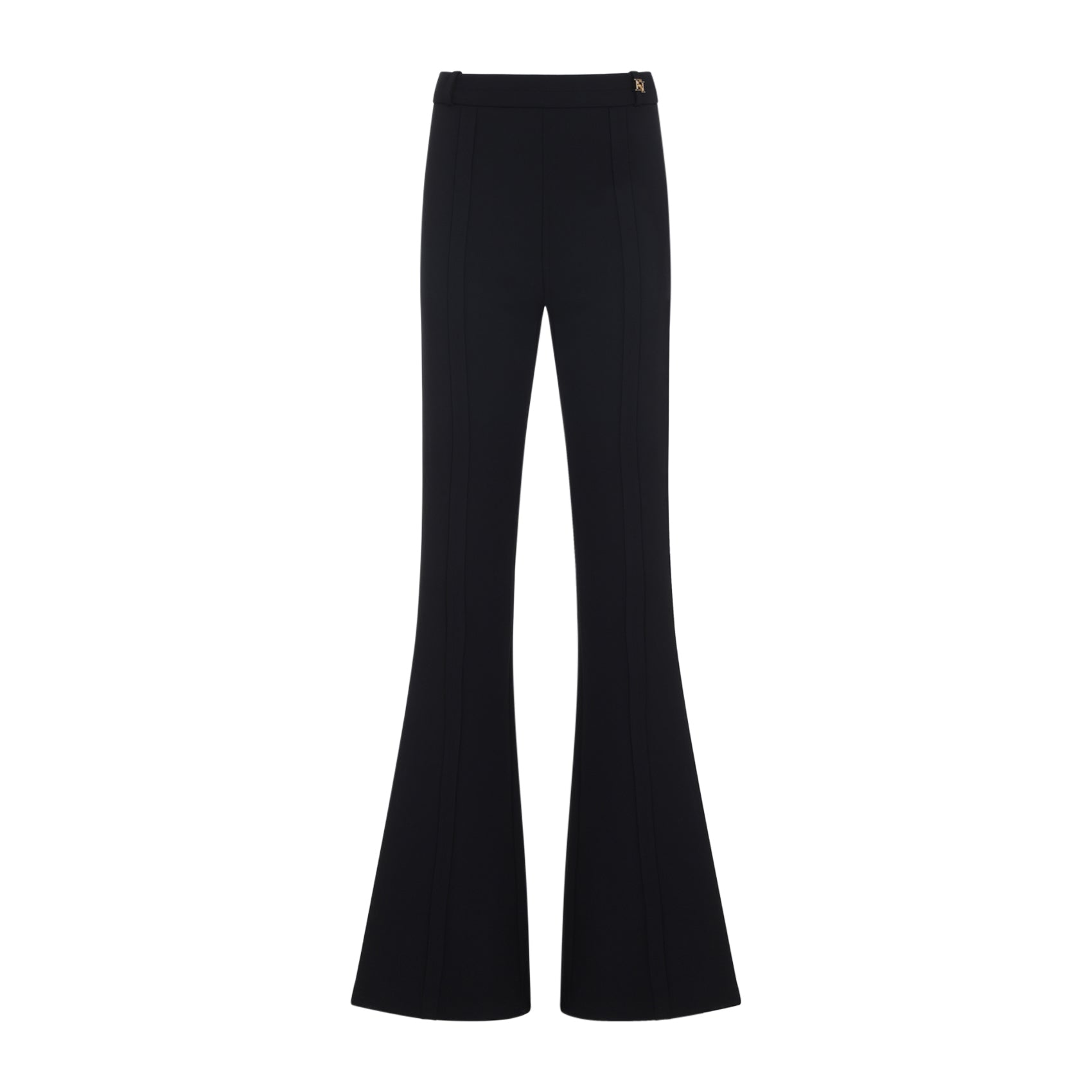 Fitted Flared Trousers with High Waist