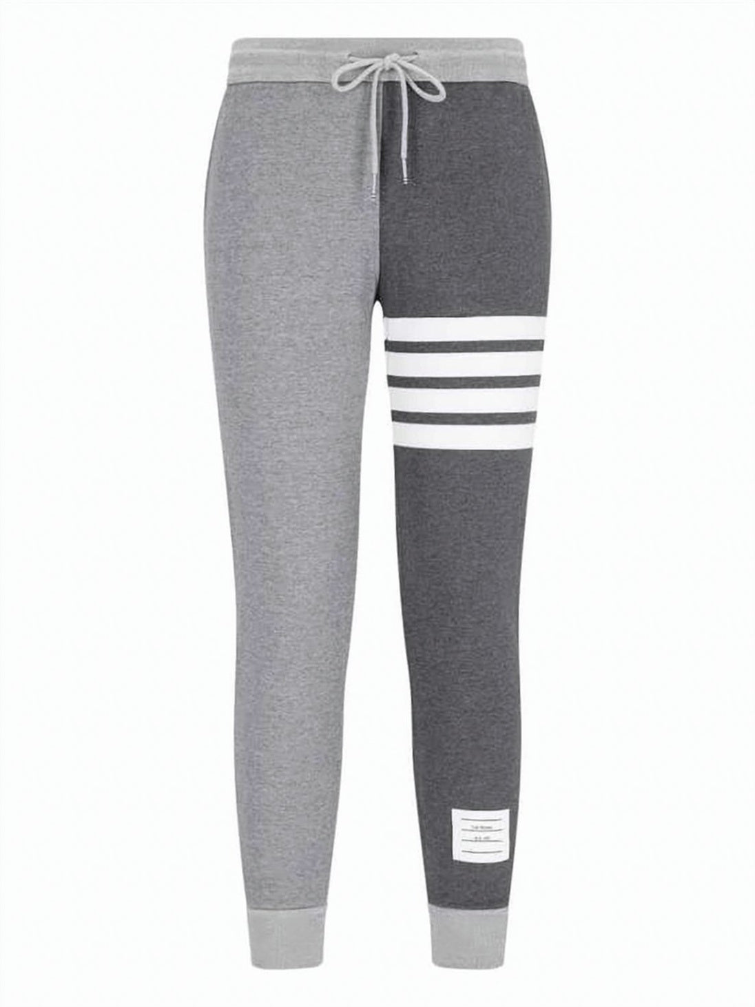 Two-Tone Jogger Pants with Drawstring Waist