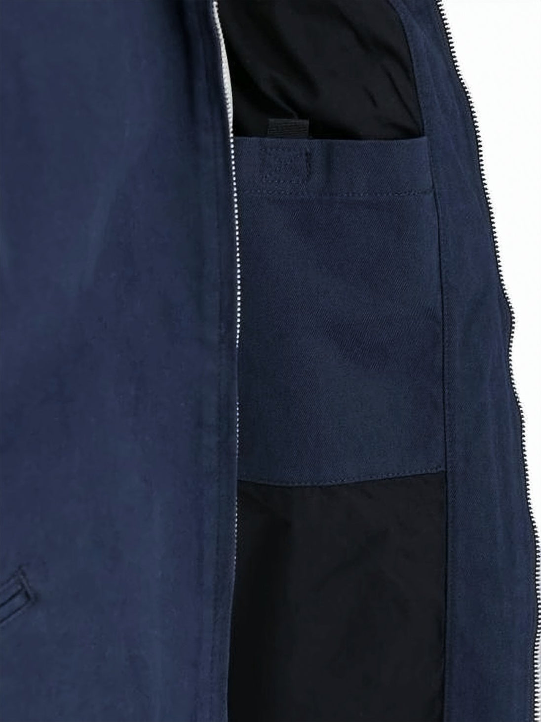 Cropped Boxy Blue Jacket with Contrasting Collar