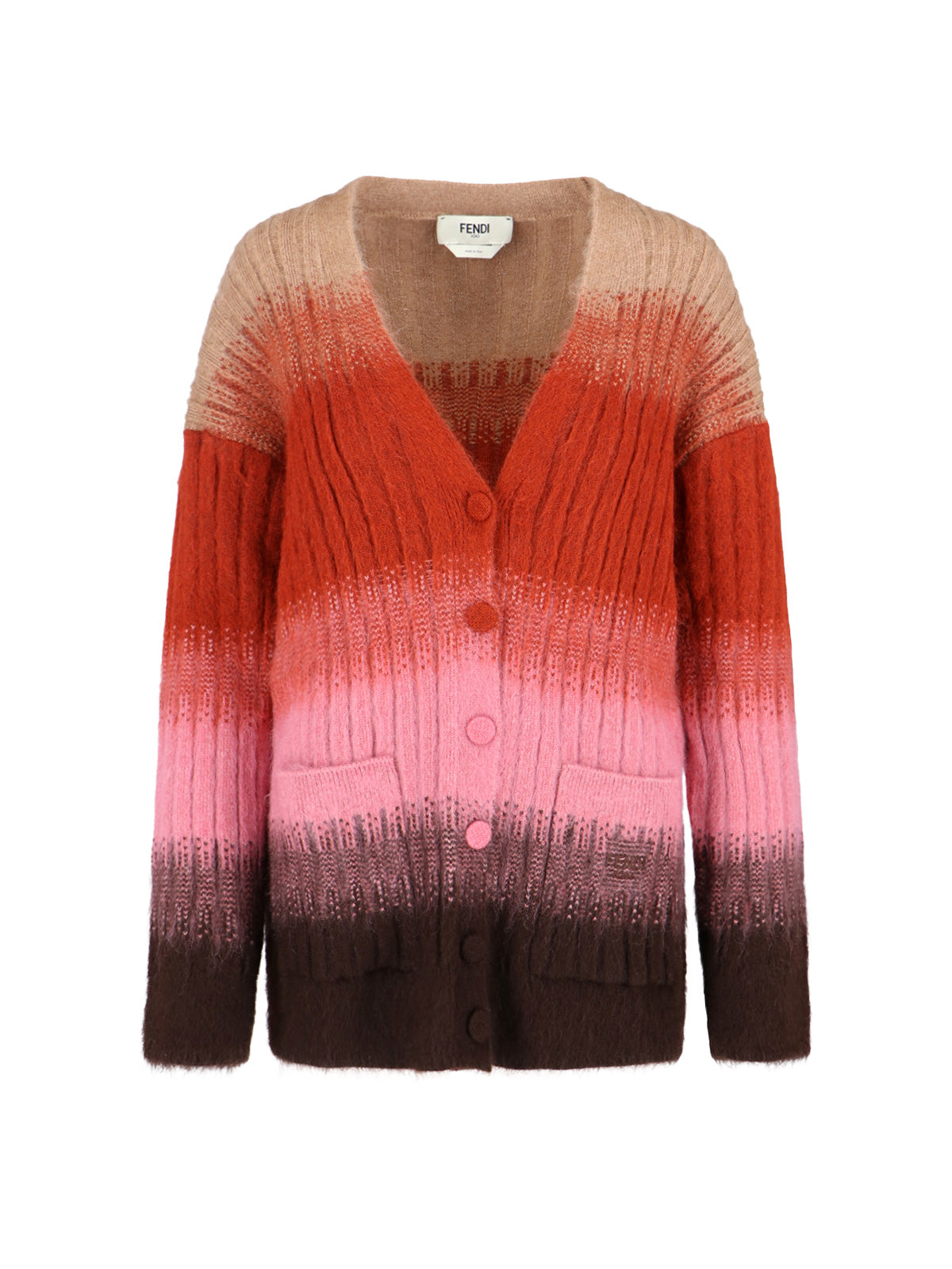 Mohair Blend Cardigan, Multicolor
