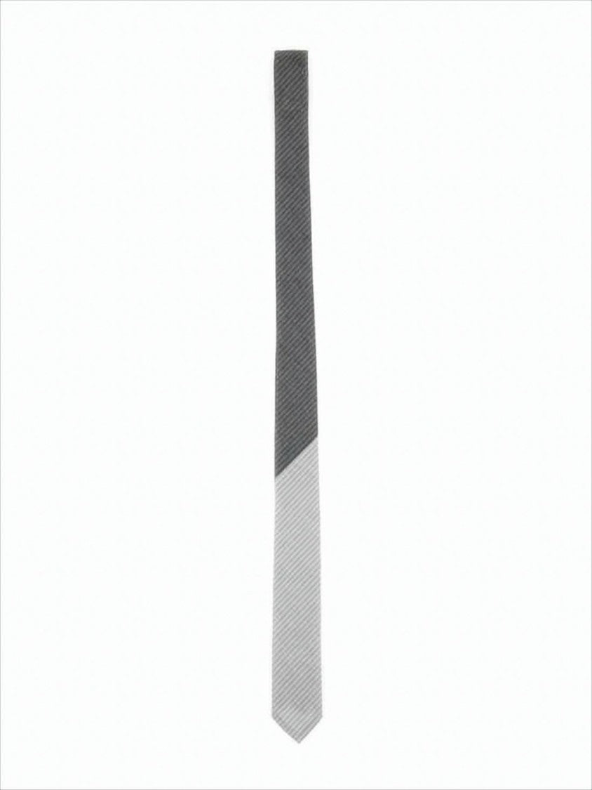 Two-Tone Textured Striping Slim Tie